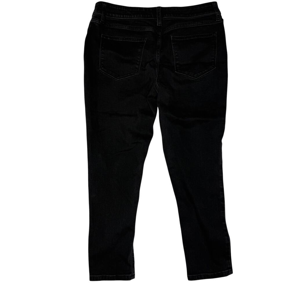 St John’s Bay Black Skinny Jeans Size 10P Mid Rise Stretch Denim Pants - Picture 4 of 5